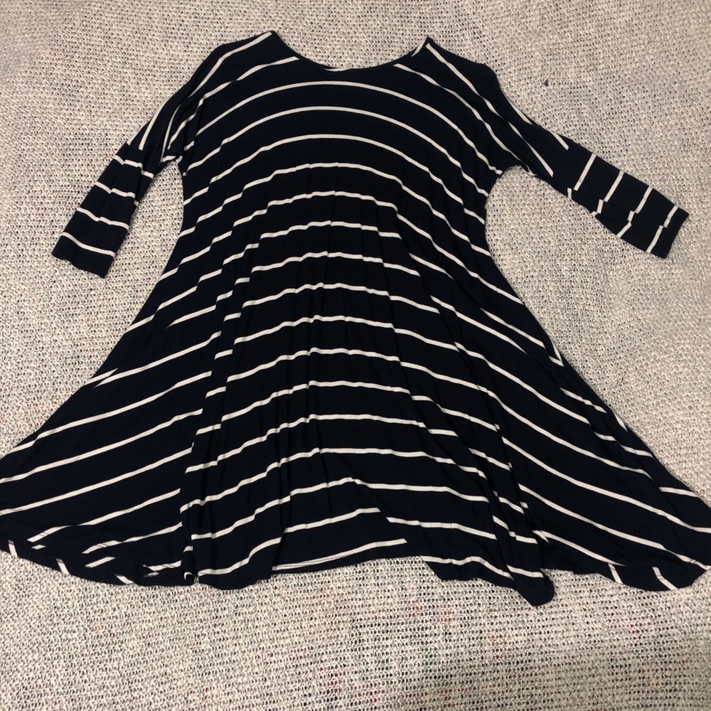 Navy and white striped Charlotte Russe dress